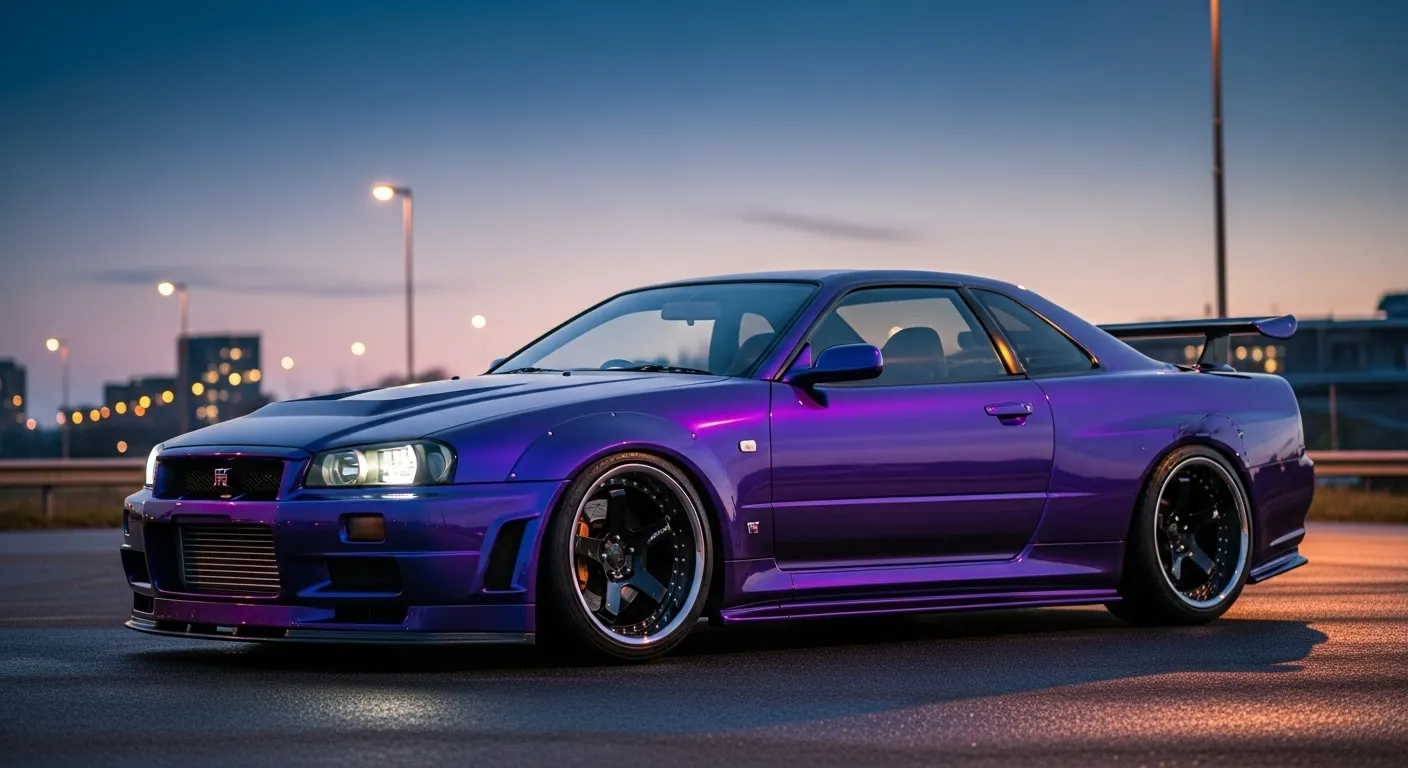 Midnight Purple Paint for GTR R34